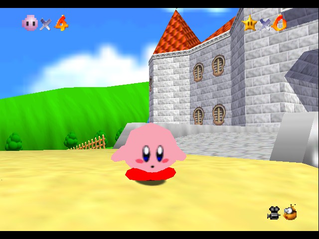 Super Mario 64 - Kirby Edition Screenthot 2